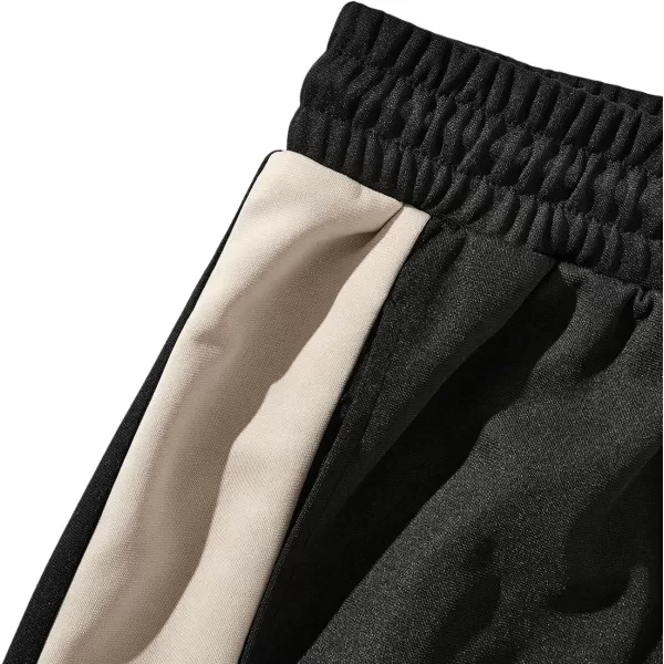 SweatyRocks Men's 2 Piece Outfit Colorblock Crew Neck Short Sleeve Tee Top and Drawstring Waist Shorts Set