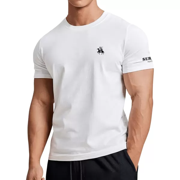 SweatyRocks Men's Letter Graphic Tee Short Sleeve Round Neck Drop Shoulder Top T-Shirt