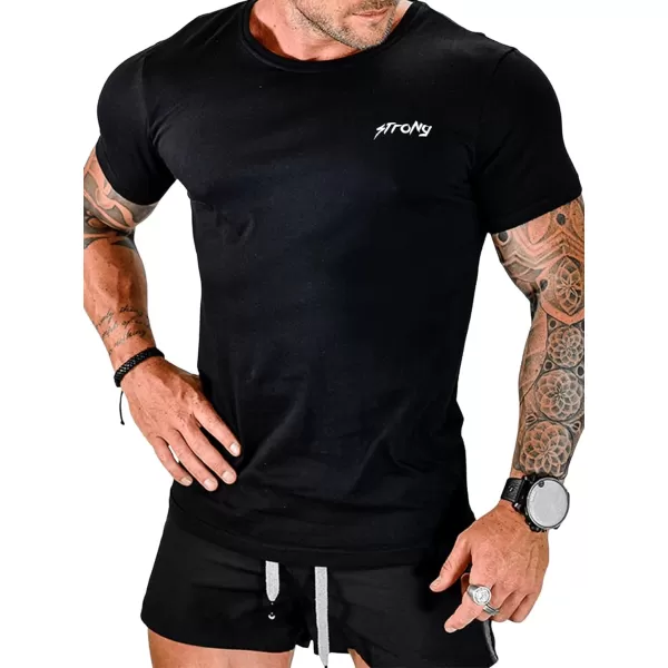SweatyRocks Men's Letter Graphic Tee Short Sleeve Round Neck Drop Shoulder Top T-Shirt