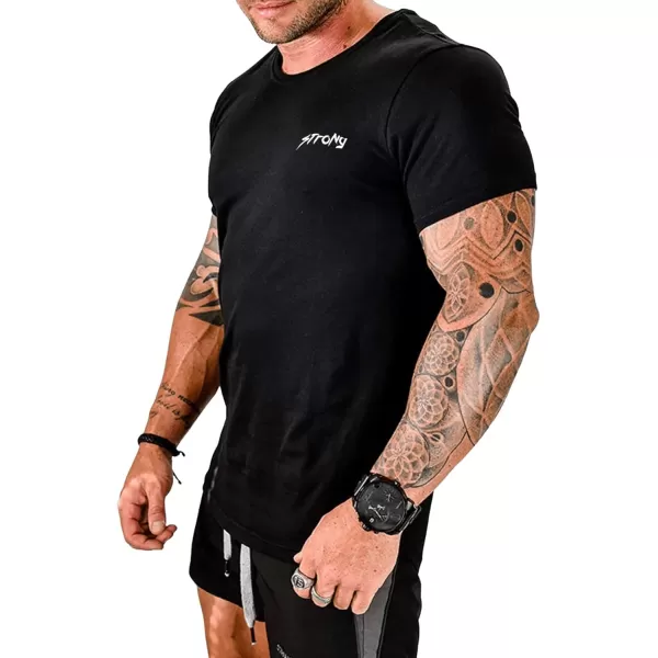 SweatyRocks Men's Letter Graphic Tee Short Sleeve Round Neck Drop Shoulder Top T-Shirt