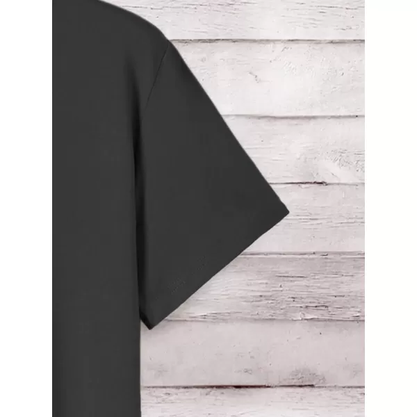 SweatyRocks Men's Letter Graphic Tee Short Sleeve Round Neck Drop Shoulder Top T-Shirt