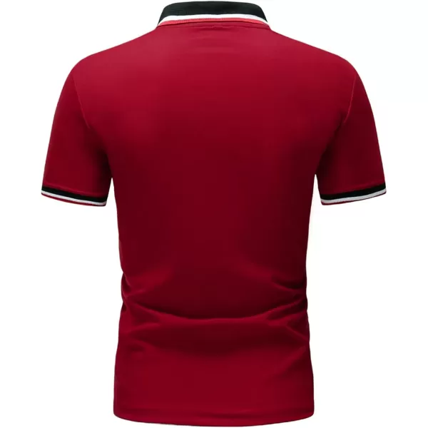 SweatyRocks Men's Lightweight Slim Fit Polo T-Shirts Muscle Short Sleeve Collar Shirts Golf