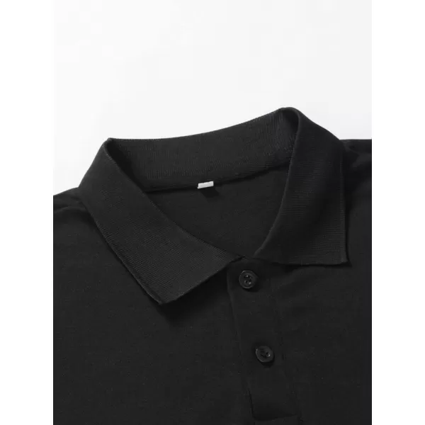 SweatyRocks Men's Lightweight Slim Fit Polo T-Shirts Muscle Short Sleeve Collar Shirts Golf