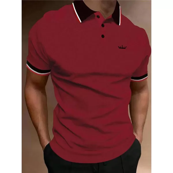 SweatyRocks Men's Lightweight Slim Fit Polo T-Shirts Muscle Short Sleeve Collar Shirts Golf