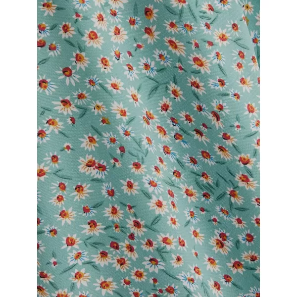 SweatyRocks Women Kimono Vintage Floral Beach Long Cover Up