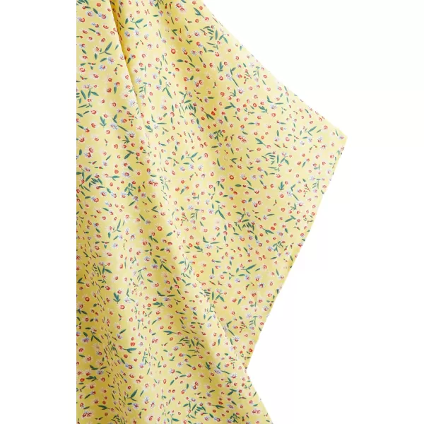 SweatyRocks Women Kimono Vintage Floral Beach Long Cover Up