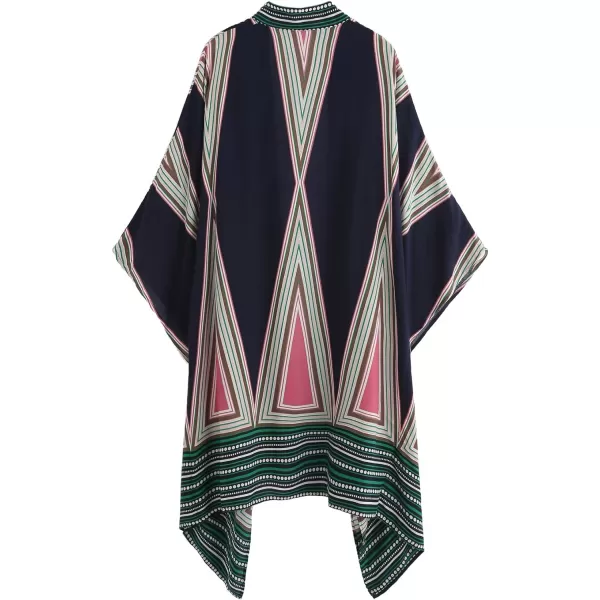 SweatyRocks Women Kimono Vintage Floral Beach Long Cover Up