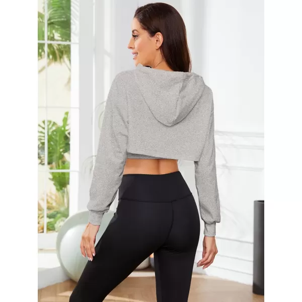 SweatyRocks Women's 2 Piece Outfits Long Sleeve Pullover Crop Top Sweatshirts Hoodie And Cami Tank Top Set