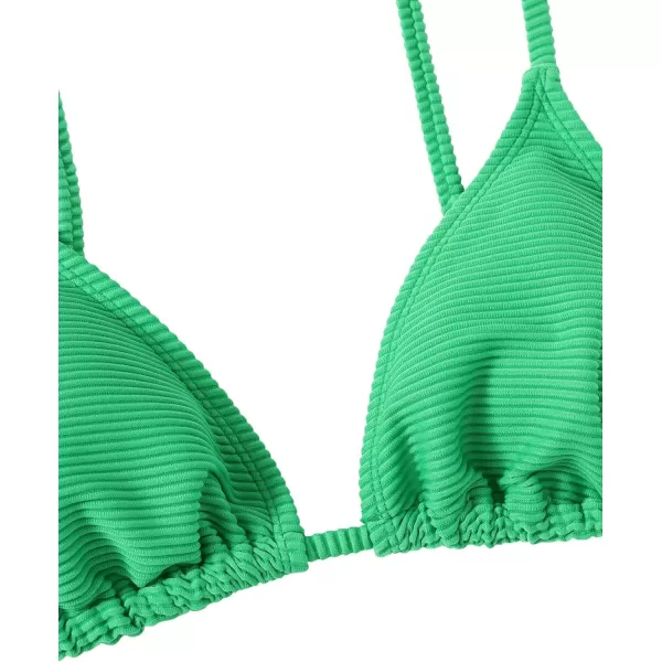 SweatyRocks Women's 2 Piece Triangle Bathing Suit Halter Top ​Tie Side Thong Bikini Swimsuits