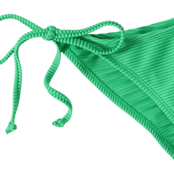 SweatyRocks Women's 2 Piece Triangle Bathing Suit Halter Top ​Tie Side Thong Bikini Swimsuits