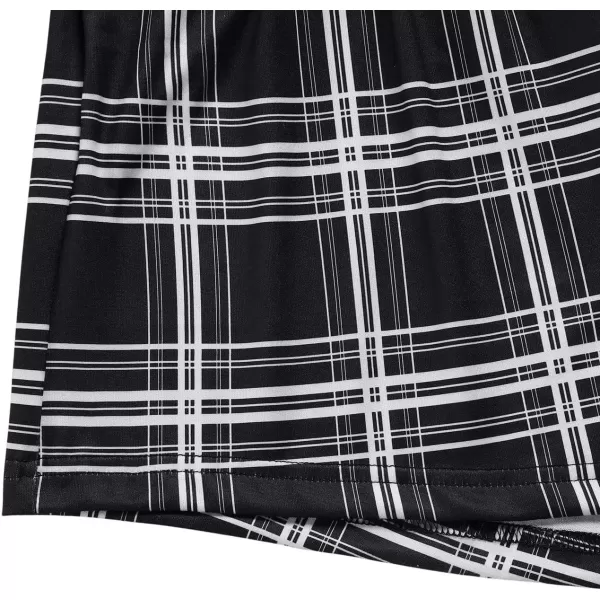 SweatyRocks Women's 3 Piece Plaid Pajama Letter Print Short Sleeve Tee and Shorts Pants Set