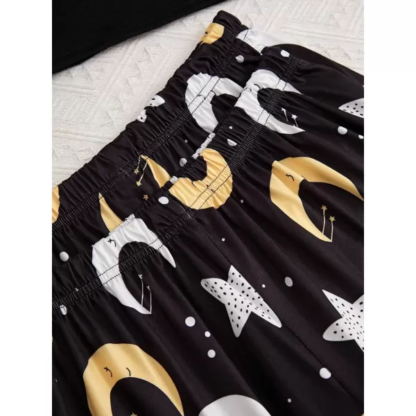 SweatyRocks Women's 3 Piece Plaid Pajama Letter Print Short Sleeve Tee and Shorts Pants Set