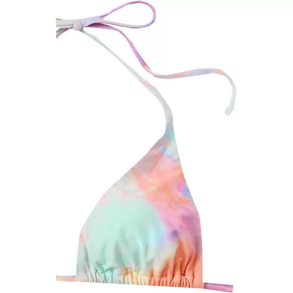 SweatyRocks Women's 3 Piece Swimsuit Halter Triangle Bra Bikini Set with Skirt