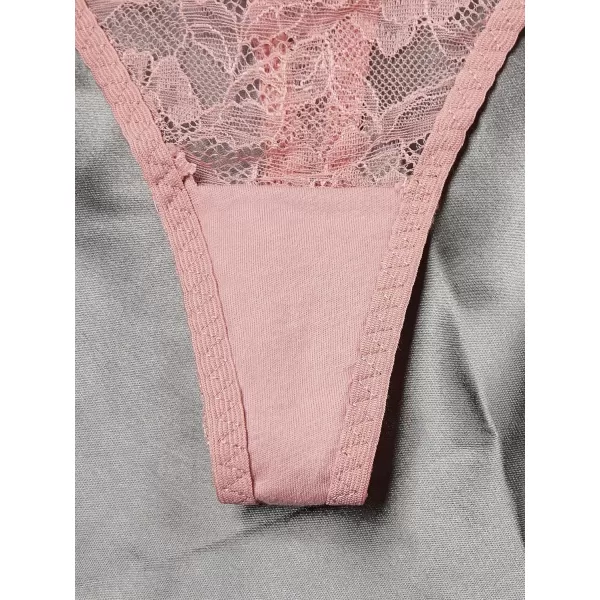 SweatyRocks Women's 5pack Floral Lace Adjustable Low Rise Comfy Underwear Thongs Panty Sets