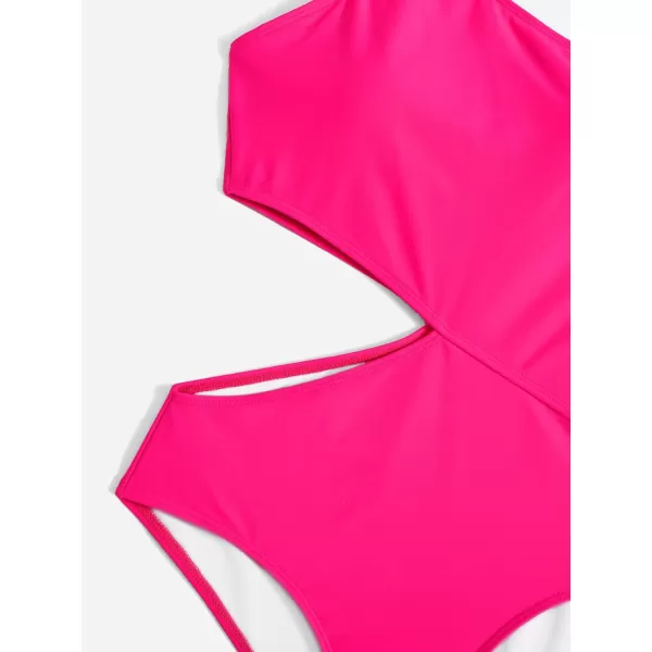 SweatyRocks Women's Bathing Suits One Shoulder Cutout One Piece Swimsuit Swimwear Monokini