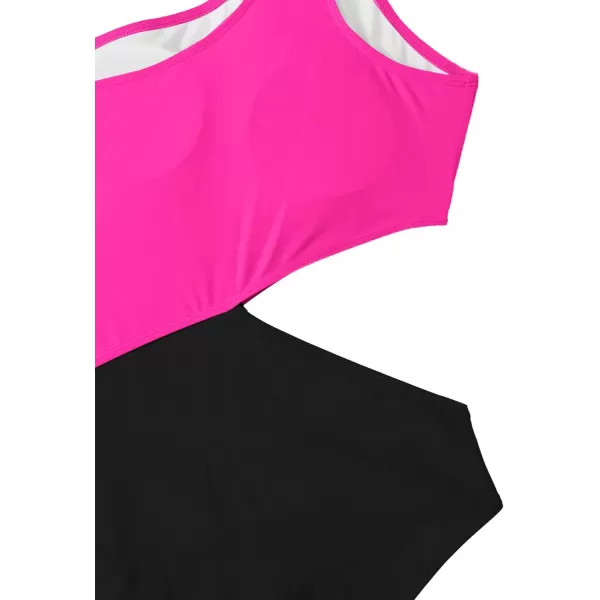 SweatyRocks Women's Bathing Suits One Shoulder Cutout One Piece Swimsuit Swimwear Monokini