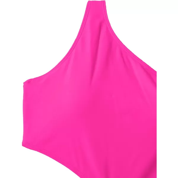 SweatyRocks Women's Bathing Suits One Shoulder Cutout One Piece Swimsuit Swimwear Monokini