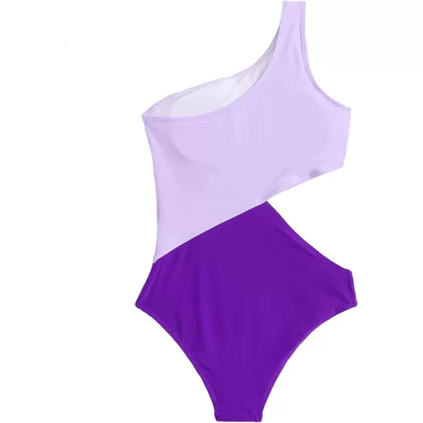 SweatyRocks Women's Bathing Suits One Shoulder Cutout One Piece Swimsuit Swimwear Monokini