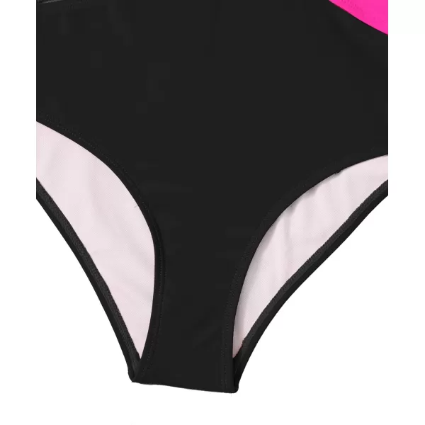 SweatyRocks Women's Bathing Suits One Shoulder Cutout One Piece Swimsuit Swimwear Monokini