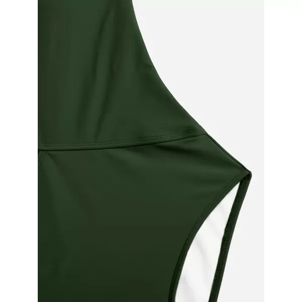 SweatyRocks Women's Bathing Suits One Shoulder Cutout One Piece Swimsuit Swimwear Monokini