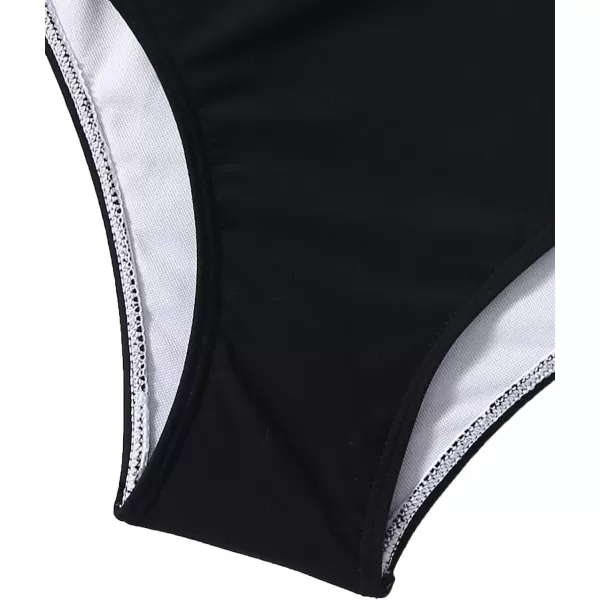 SweatyRocks Women's Bathing Suits One Shoulder Cutout One Piece Swimsuit Swimwear Monokini