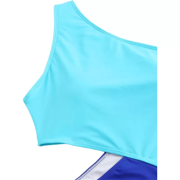 SweatyRocks Women's Bathing Suits One Shoulder Cutout One Piece Swimsuit Swimwear Monokini