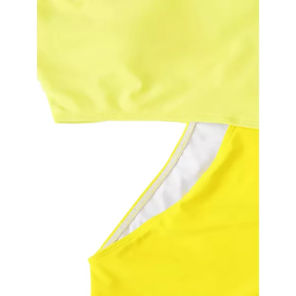 SweatyRocks Women's Bathing Suits One Shoulder Cutout One Piece Swimsuit Swimwear Monokini