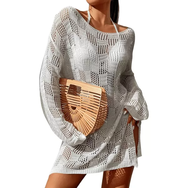 SweatyRocks Women's Beach Swimsuit Hollow Out Cover Up Bathing Suit Cover For Swimwear
