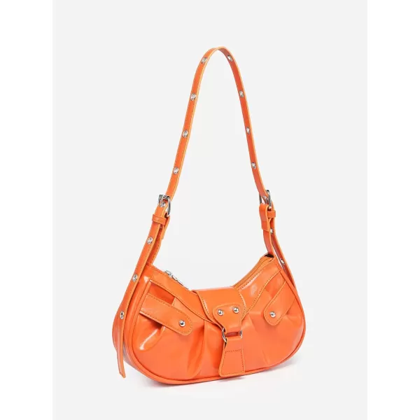 SweatyRocks Women's Buckle Leather Crocodile Embossed Zipper Handbag Shoulder Bag with Adjustable Strap