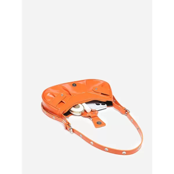 SweatyRocks Women's Buckle Leather Crocodile Embossed Zipper Handbag Shoulder Bag with Adjustable Strap