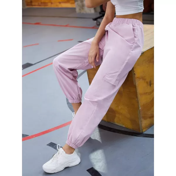 SweatyRocks Women's Casual Drawstring Waist Jogger Workout Cargo Pants with Pockets