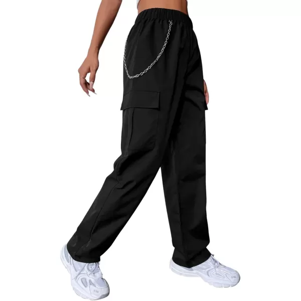 SweatyRocks Women's Casual Drawstring Waist Jogger Workout Cargo Pants with Pockets