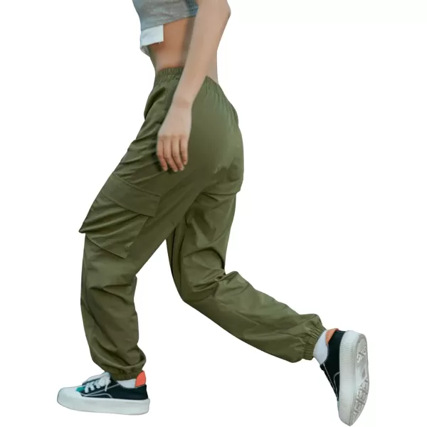 SweatyRocks Women's Casual Drawstring Waist Jogger Workout Cargo Pants with Pockets