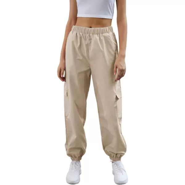 SweatyRocks Women's Casual Drawstring Waist Jogger Workout Cargo Pants with Pockets