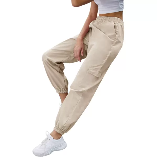 SweatyRocks Women's Casual Drawstring Waist Jogger Workout Cargo Pants with Pockets
