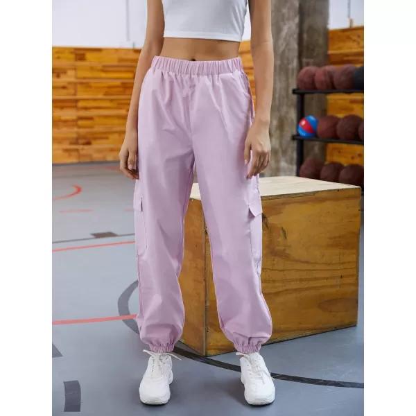SweatyRocks Women's Casual Drawstring Waist Jogger Workout Cargo Pants with Pockets