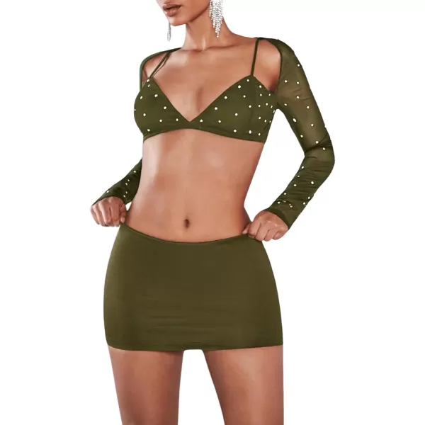 SweatyRocks Women's Casual Elastic Waist Solid Skort Bodycon Mini Skirt with Shorts Streetwear
