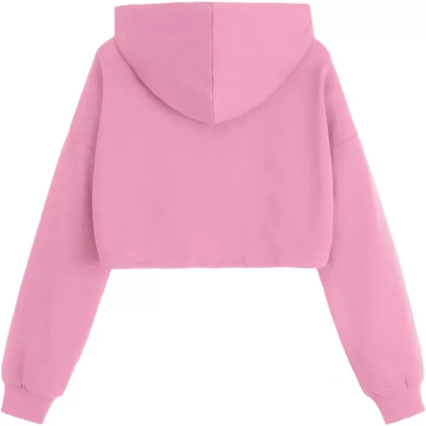 SweatyRocks Women's Casual Full Zip Crop Top Hoodie Sweatshirt Jacket