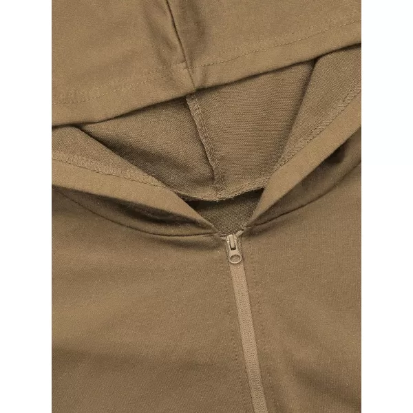 SweatyRocks Women's Casual Full Zip Crop Top Hoodie Sweatshirt Jacket