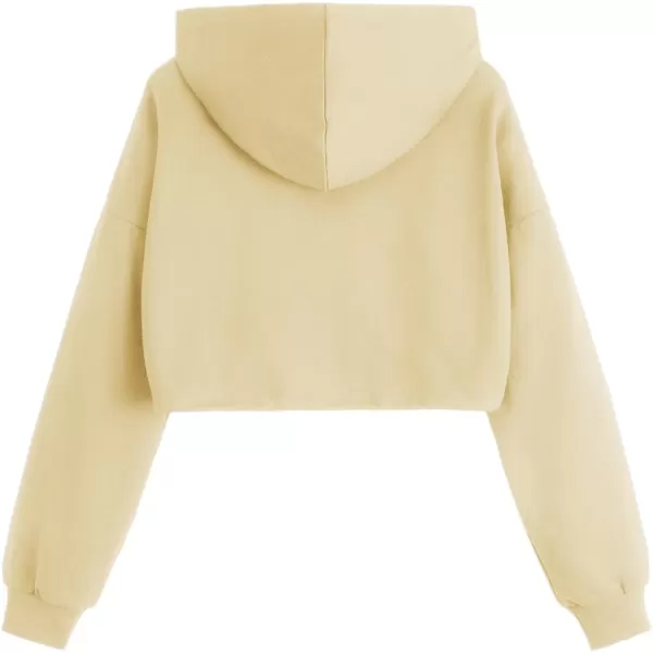 SweatyRocks Women's Casual Full Zip Crop Top Hoodie Sweatshirt Jacket