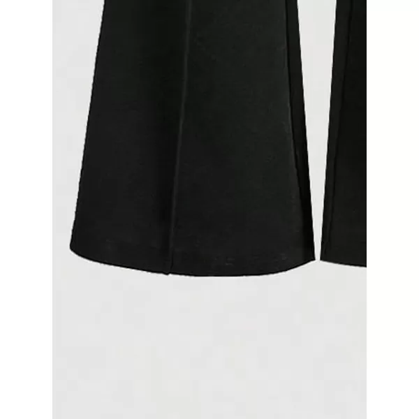 SweatyRocks Women's Casual High Waist Flare Leg Bell Bottom Pants Work Office Trousers
