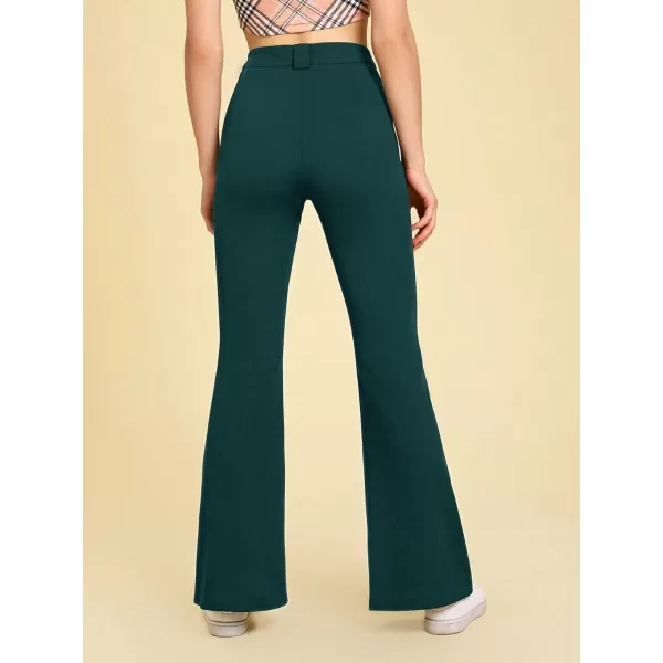 SweatyRocks Women's Casual High Waist Flare Leg Bell Bottom Pants Work Office Trousers