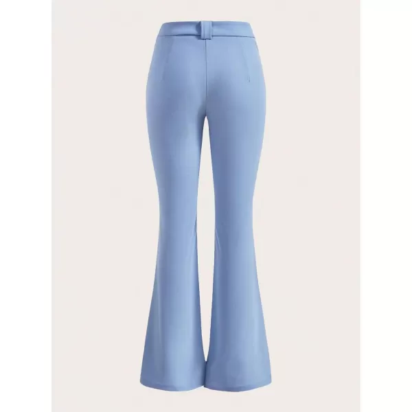 SweatyRocks Women's Casual High Waist Flare Leg Bell Bottom Pants Work Office Trousers