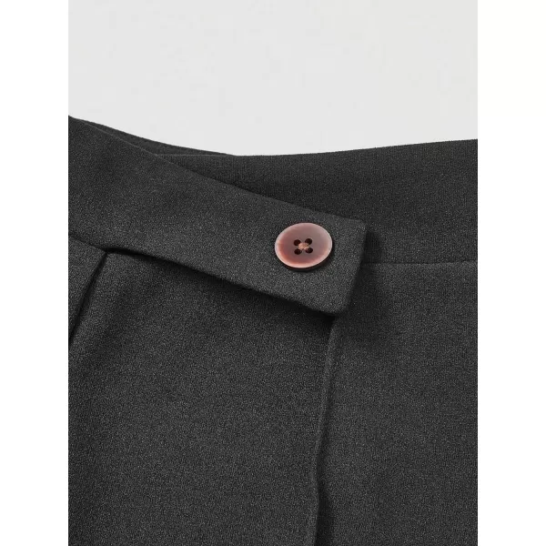 SweatyRocks Women's Casual High Waist Flare Leg Bell Bottom Pants Work Office Trousers
