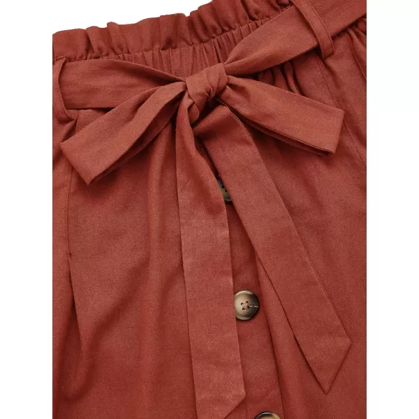 SweatyRocks Women's Casual High Waist Pleated A-Line Midi Skirt with Pocket