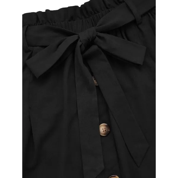 SweatyRocks Women's Casual High Waist Pleated A-Line Midi Skirt with Pocket