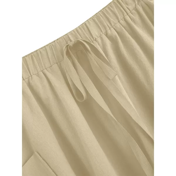 SweatyRocks Women's Casual High Waist Pleated A-Line Midi Skirt with Pocket