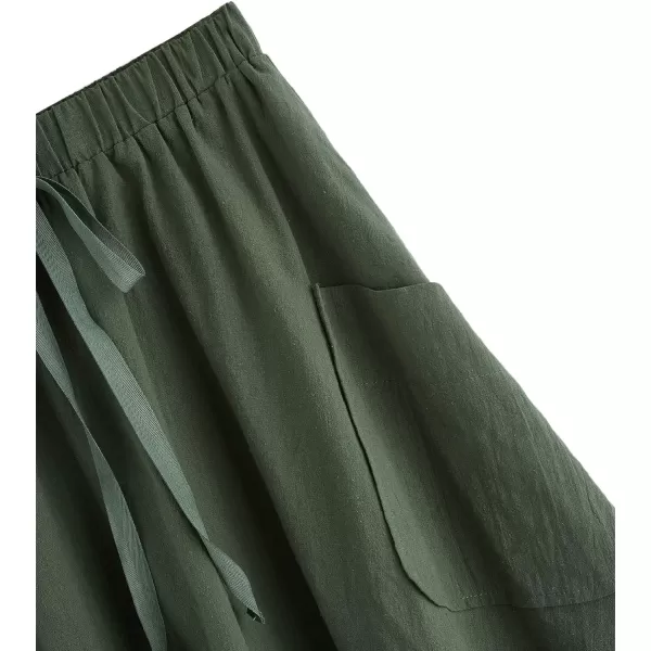 SweatyRocks Women's Casual High Waist Pleated A-Line Midi Skirt with Pocket