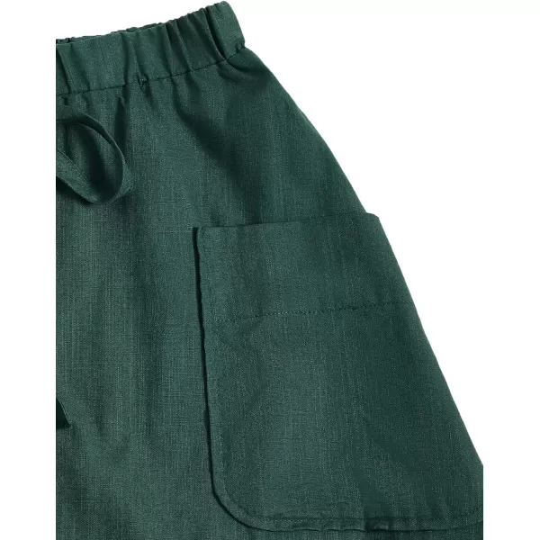 SweatyRocks Women's Casual High Waist Pleated A-Line Midi Skirt with Pocket