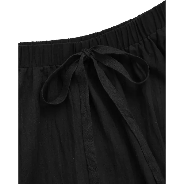 SweatyRocks Women's Casual High Waist Pleated A-Line Midi Skirt with Pocket